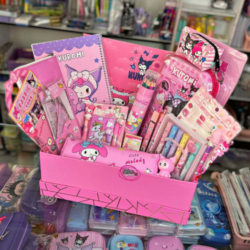 پک لوازم تحریر صورتی ملودی کرومی و یونیکورن